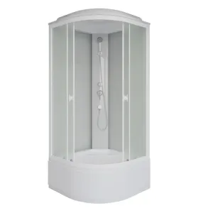 Душевая кабина Niagara Promo P90/40/MT, 90 x 90 см с высоким поддоном, профиль белый, стекло матовое