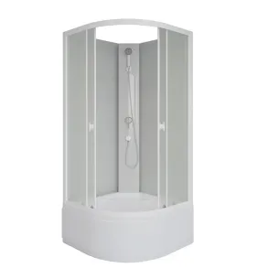 Душевая кабина Niagara Promo 80 x 80, высокий поддон, профиль белый, стекло матовое, P80/40/MT/BK