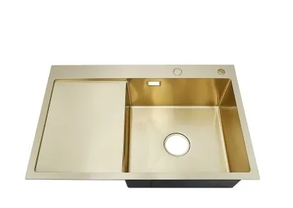 Кухонная мойка Ростовская Мануфактура Сантехники MRK 78 R MRK-7851G R цвет Золотой