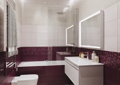 Плитка Сенсус цветы слива 250х750