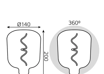 Лампа светодиодная филаментная Gauss E27 5W 1800K зеленая 1009802105