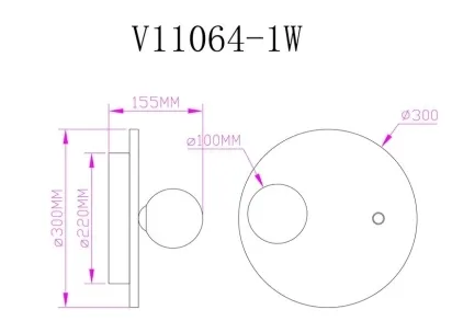 Бра Moderli Cavity V11064-1W