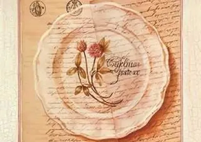 Плитка 25.8(421) Декор Herbarium 5 из 1 плитки 10x10