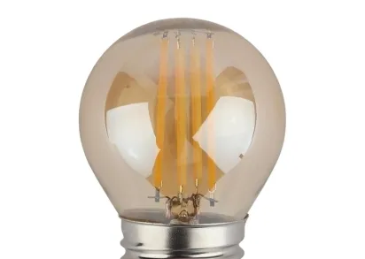 Лампа светодиодная филаментная ЭРА E27 9W 2700K золотая F-LED P45-9w-827-E27 gold Б0047025