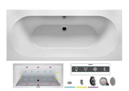 Ванна гидромассажная Riho Carolina 180 x 80 см, JOY