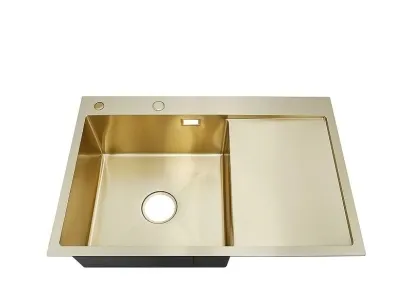 Кухонная мойка Ростовская Мануфактура Сантехники MRK 78 L MRK-7851G L цвет Золотой
