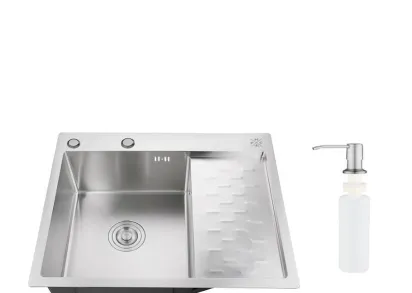 Кухонная мойка Ростовская Мануфактура Сантехники MRK 63 L MRK-6350L цвет Хром