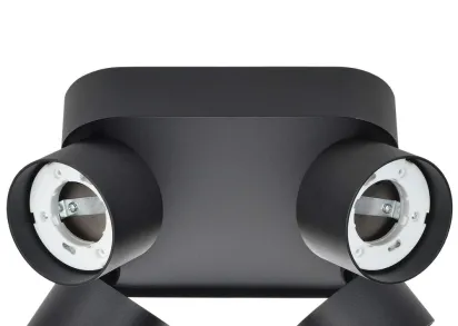 LIGHTING Светильник 4044 накладной потолочный под лампу 4хGX53 черный IEK LT-UPB0-4044-GX53-1-K02