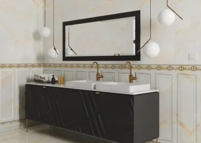 Плитка NC Royal Torello Ornato Silver 9x30