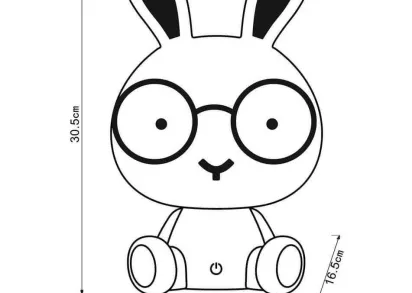 Настольная лампа Lucide Dodo Rabbit 71591/03/66