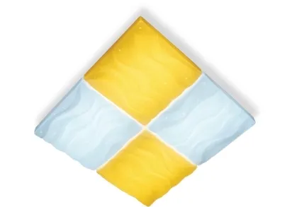 Потолочный светодиодный светильник Ambrella light Orbital Parrus FP2381 WH 128W D500*500