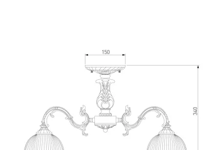 Потолочная люстра Eurosvet Caldera 60106/5 античная бронза