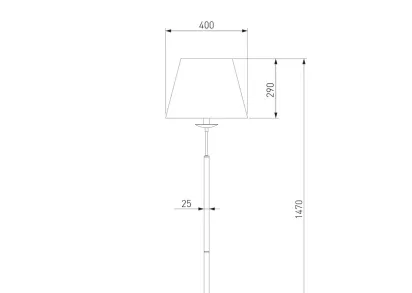 Торшер Eurosvet 01008/1 хром