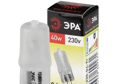 Лампа галогенная ЭРА G4 40W 2700K матовая G4-JCD-40W-230V-FR C0039282