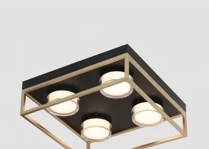 Потолочная светодиодная люстра iLedex Link 4778-37x37 MBK+SGD