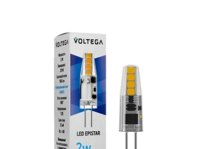 Лампа светодиодная Voltega G4 2W 4000K прозрачная VG9-K1G4cold2W-12 7143