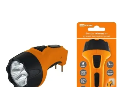 Ручной светодиодный фонарь TDM Electric Комета 1 аккумуляторный 130х73 12 лм SQ0350-0039