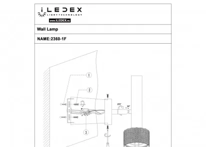 Спот iLedex Delta 2360-1 BK+WH