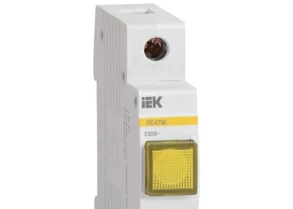 Лампа сигнальная ЛС-47М матрица желтая IEK MLS20-230-K05
