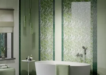 Плитка LSB002 Бордюр Левада серый светлый глянцевый 40х7,1