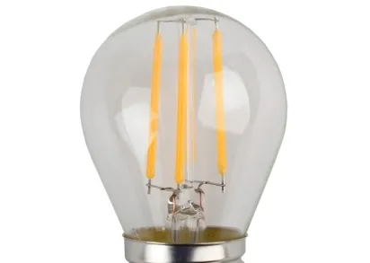 Лампа светодиодная филаментная ЭРА E27 9W 4000K прозрачная F-LED P45-9w-840-E27 Б0047029